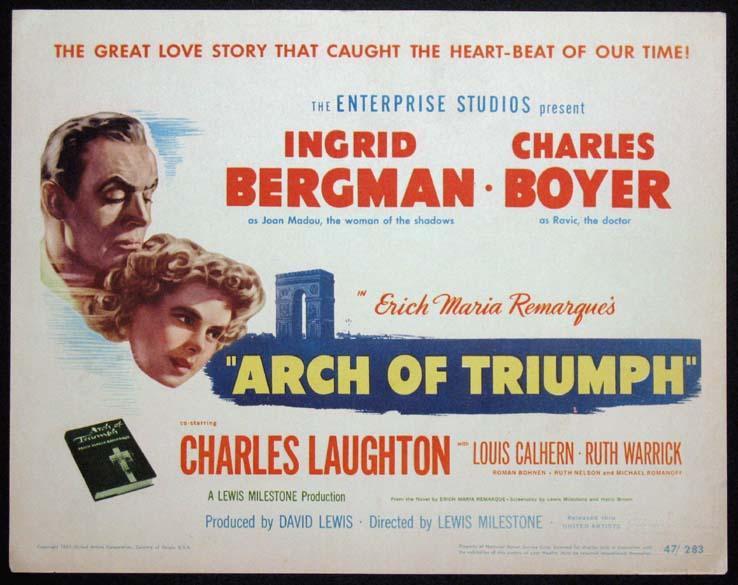 Classic Old Movie :Arch of Triumph 1948