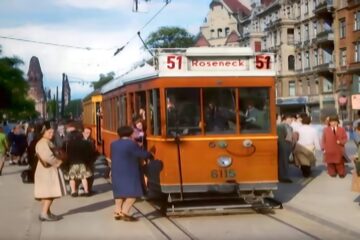 Berlin 1940s in Color, Post-WWII [60fps,Remastered] w/sound design added