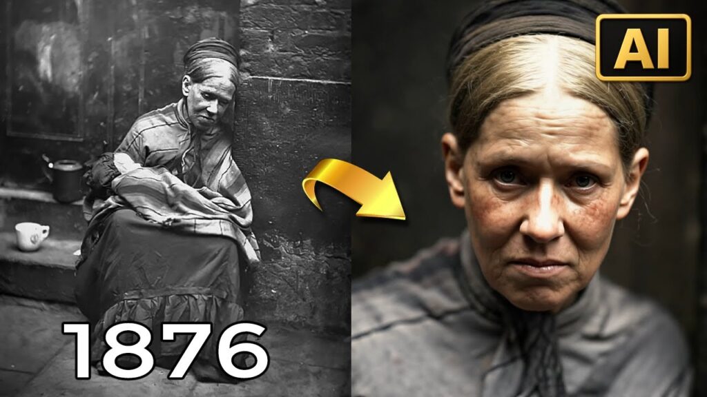 The REAL Street Life of Victorian London Brought to Life | 1870s Photographs Reanimated with AI