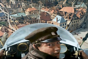 WWI HD Color, Flying Over the Battlefields, France 1919 [60fps, Remastered] Sound Design
