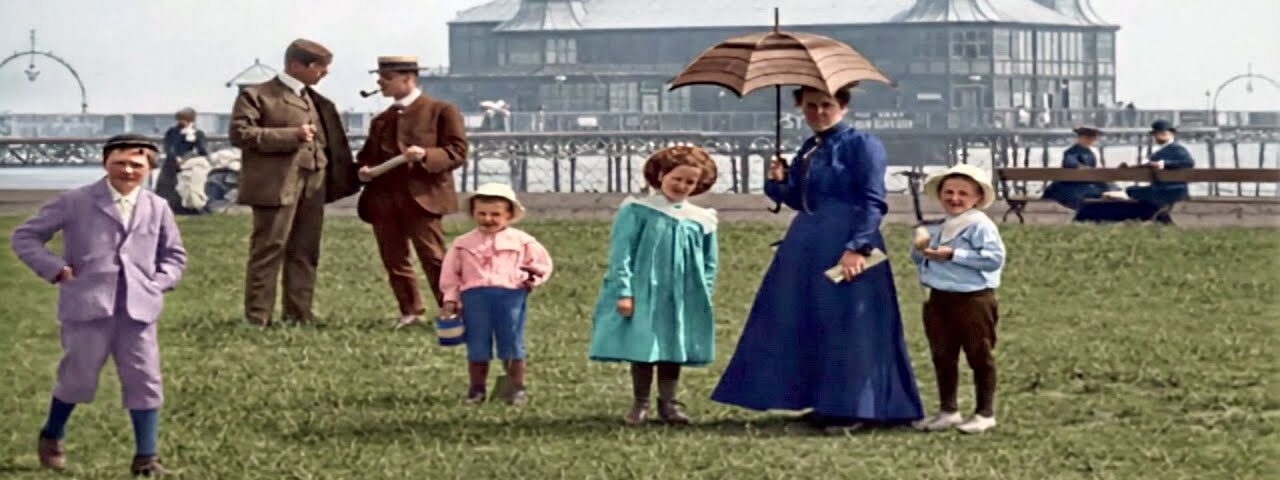 Lytham to Blackpool, England 1903 (New Version) in COLOR [60fps, Remastered + Sound Design]
