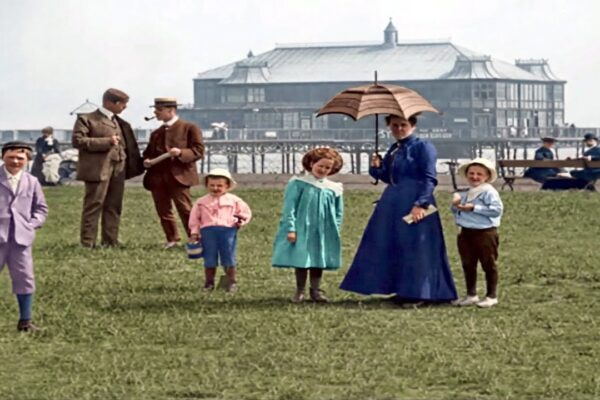 Lytham to Blackpool, England 1903 (New Version) in COLOR [60fps, Remastered + Sound Design]